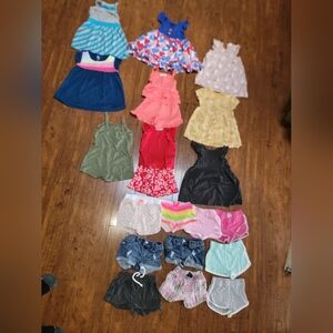 Girls 2T summer bundle Dresses, shorts, matching outfits